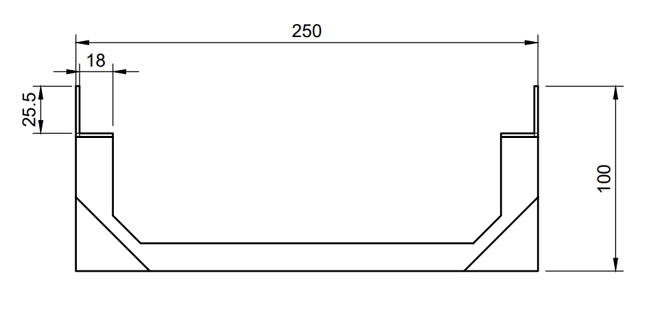 200x1000x200 polimer kanal detay görseli